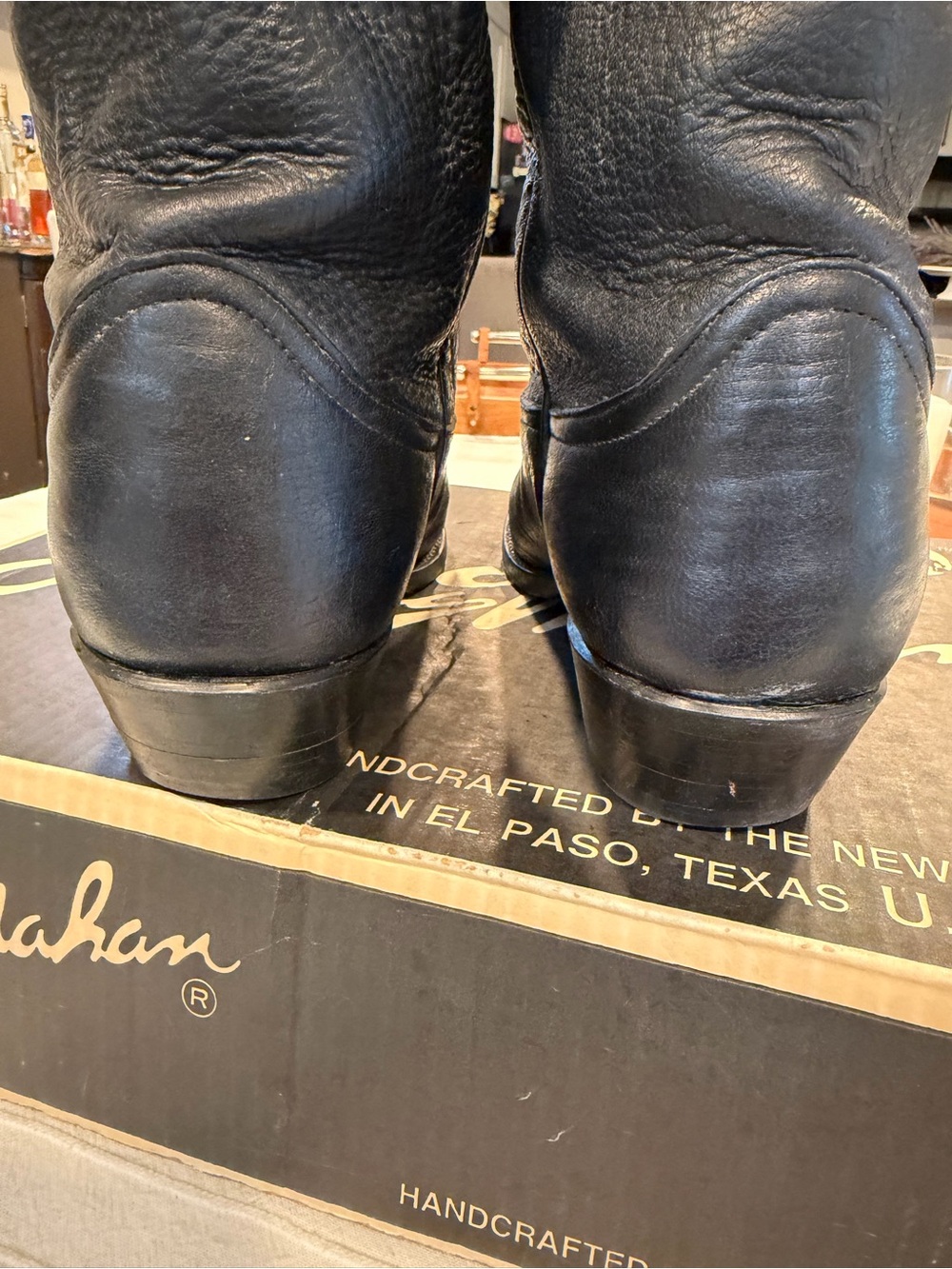 Vintage Elk Leather Larry Mahan Western Boots 12D - Picture 7 of 7